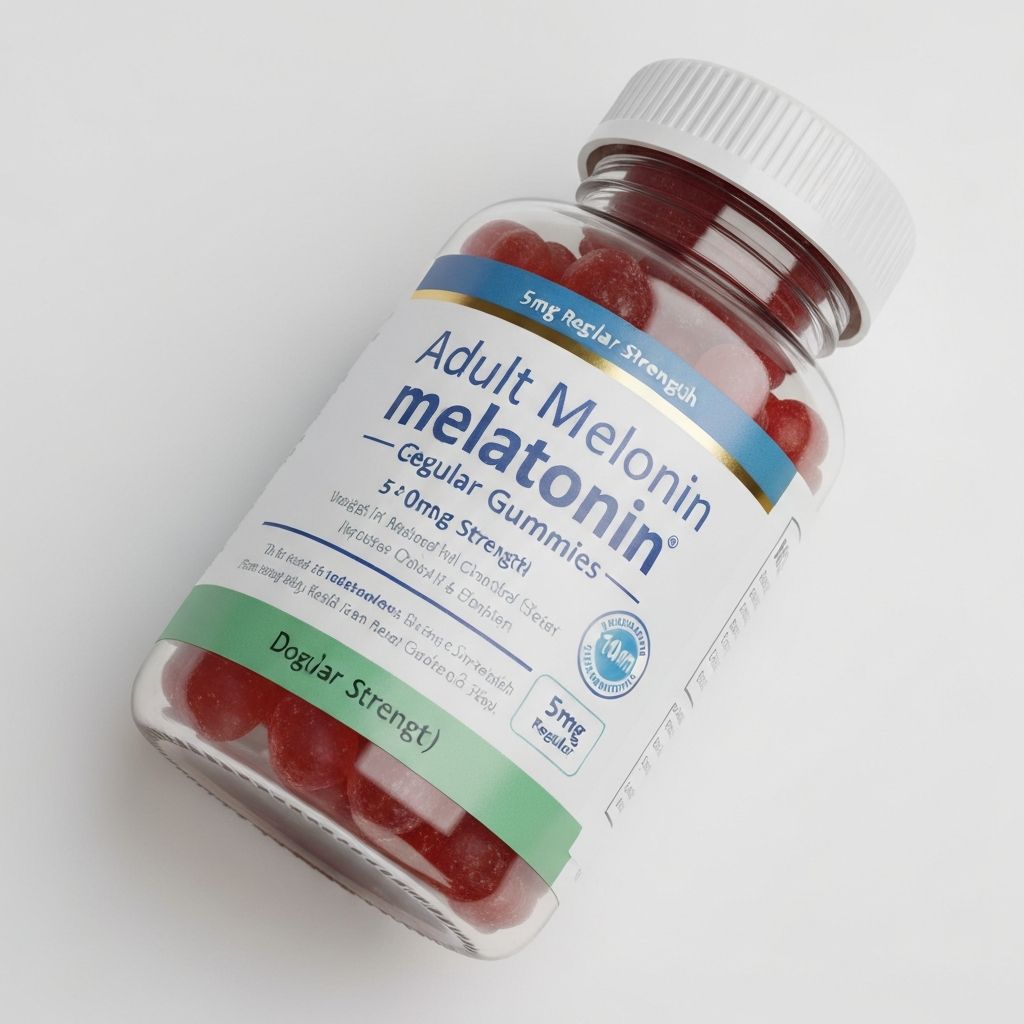 Adult melatonin gummies bottle