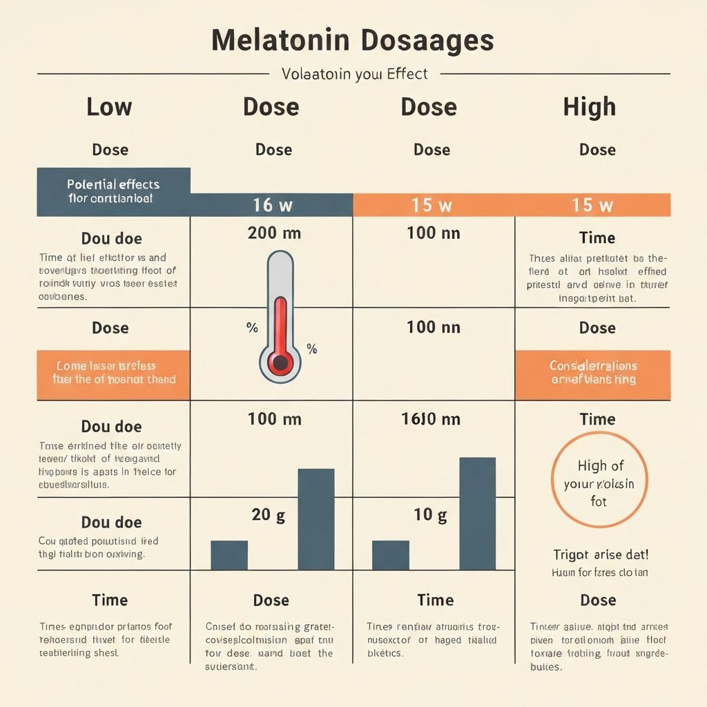 Melatonin dosage guide infographic